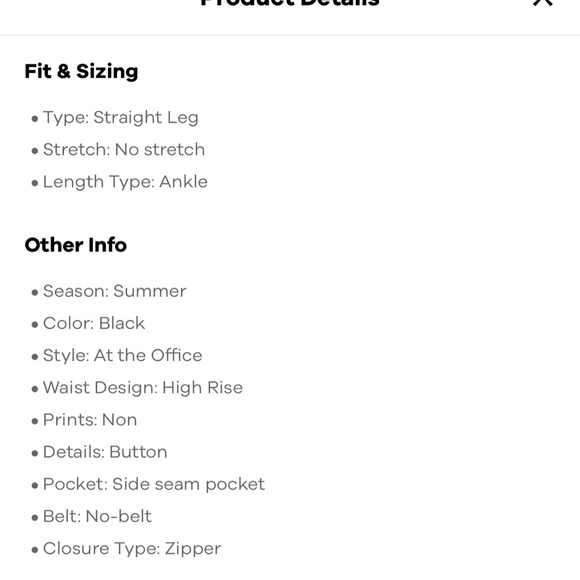 BloomChic Black Ankle Length Elastic Waist Women's Pants - Picture 7 of 11